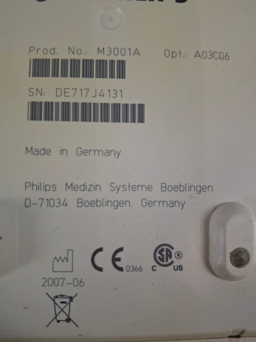 Philips M3001A-A03C06 Masimo SpO2, NIBP, ECG, Temp, IBP MMS Module