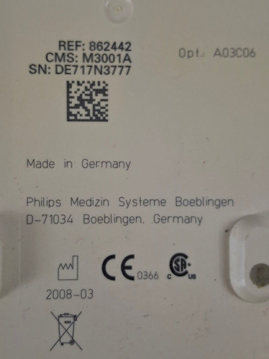 Philips M3001A-A03C06 Masimo SpO2, NIBP, ECG, Temp, IBP MMS Module
