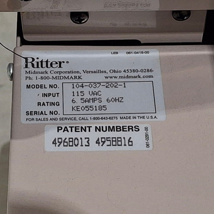 Ritter 104 Exam Table