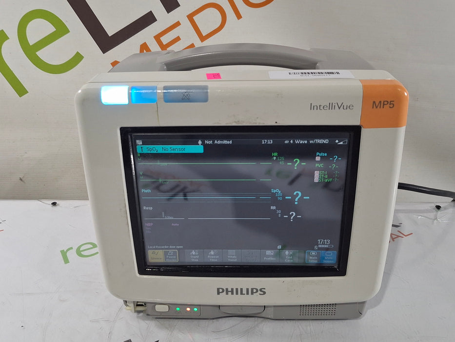 Philips Intellivue MP5 - ECG, OxiMax SpO2, NIBP Patient Monitor