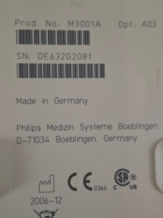 Philips M3001A-A03 Masimo SpO2, NIBP, ECG MMS Module