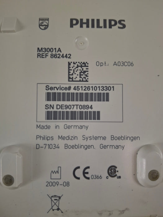Philips M3001A-A03C06 Masimo SpO2, NIBP, ECG, Temp, IBP MMS Module