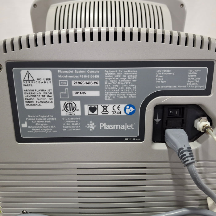 Plasma Surgical Inc PlasmaJet Electrosurgical System