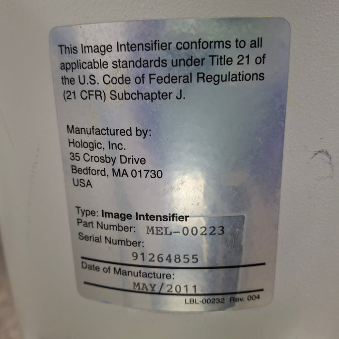 Hologic, Inc. InSight Fluoroscan C-Arm