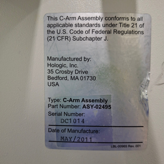 Hologic, Inc. InSight Fluoroscan C-Arm