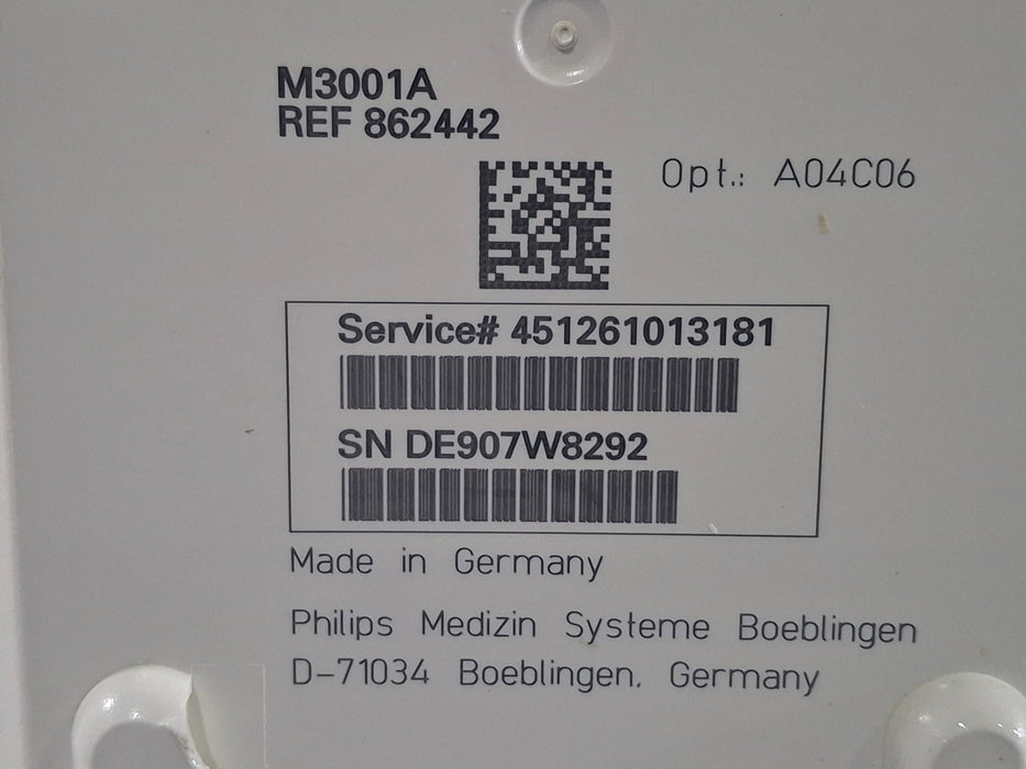 Philips M3001A-A04C06 OxiMax SpO2, NIBP, ECG, Temp, IBP MMS Module