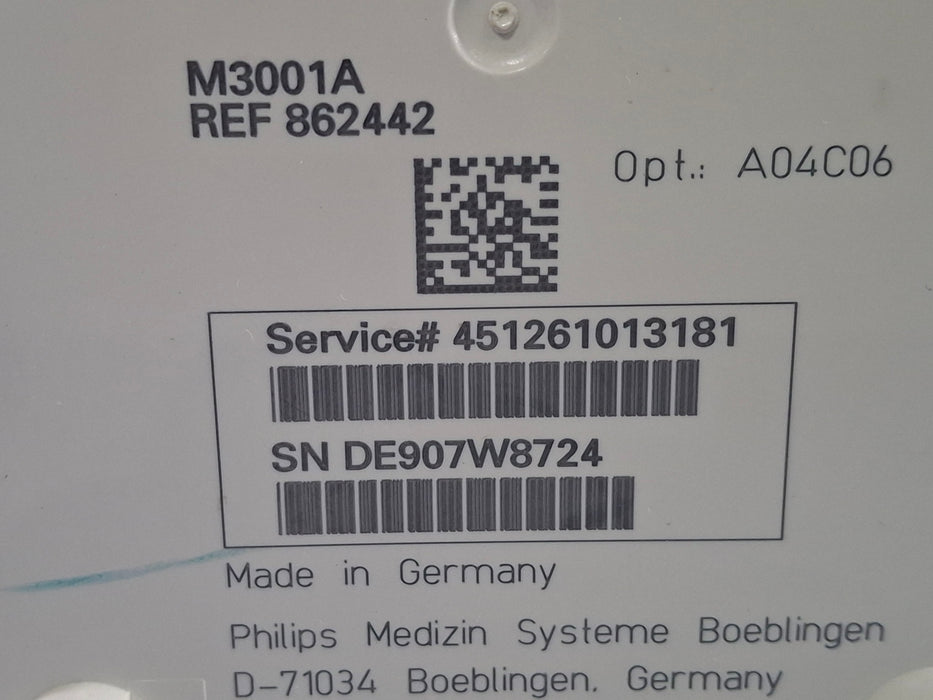Philips M3001A-A04C06 OxiMax SpO2, NIBP, ECG, Temp, IBP MMS Module