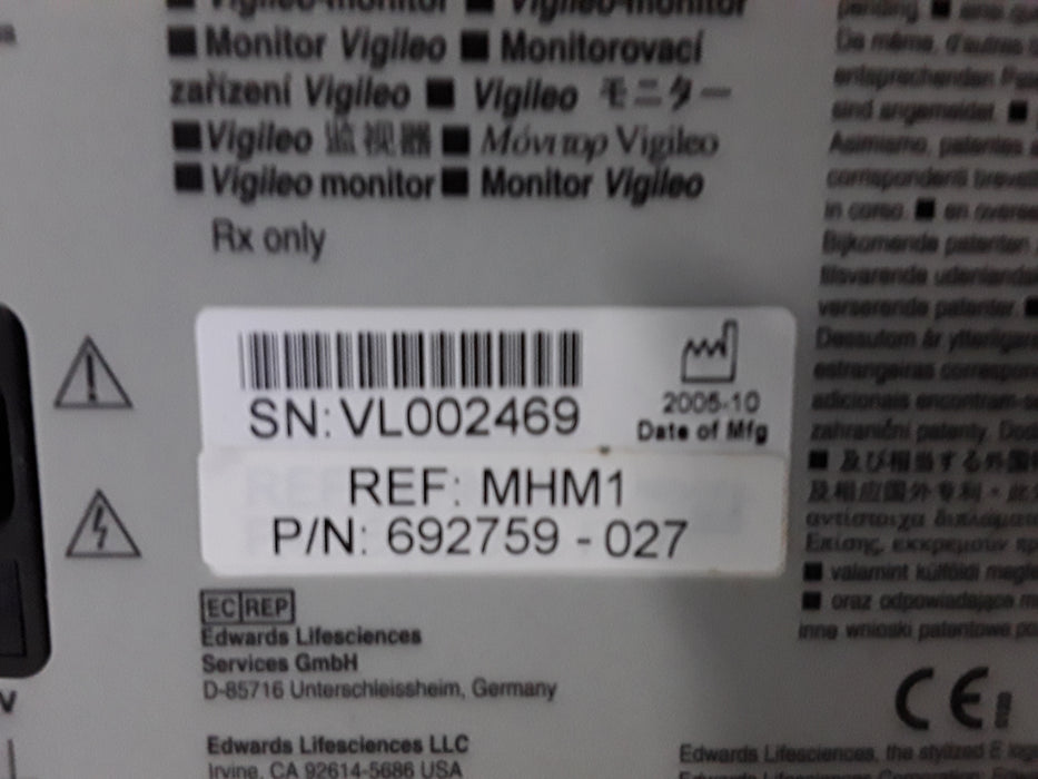 Edwards Lifesciences Vigileo Patient Monitor