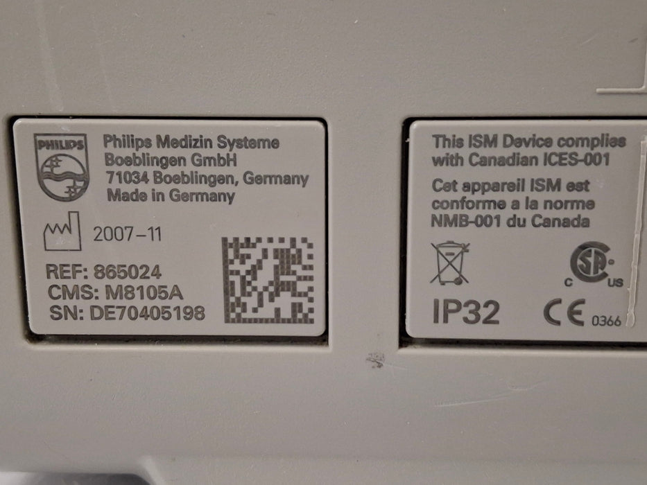 Philips Intellivue MP5 - ECG, Fast SpO2, NIBP Patient Monitor