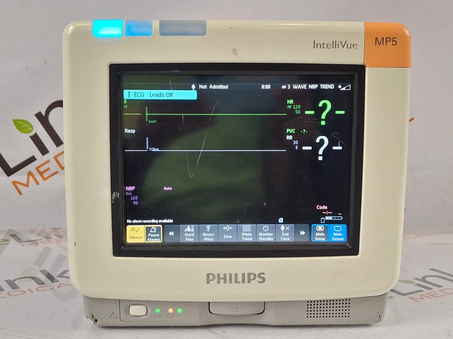 Philips Intellivue MP5 - ECG, Fast SpO2, NIBP, Press, Temp Patient Monitor