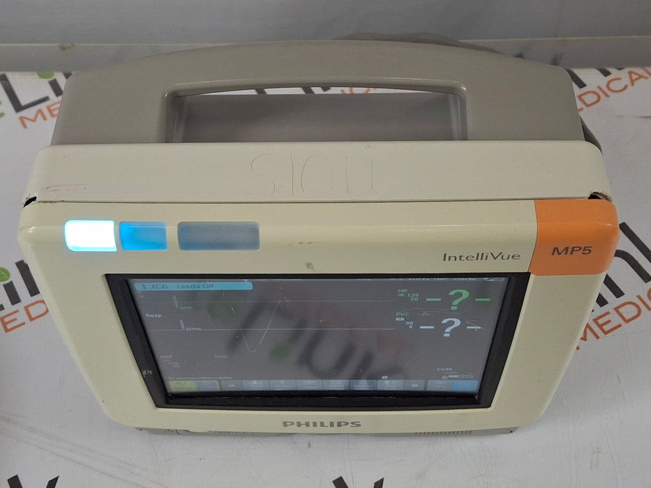 Philips Intellivue MP5 - ECG, Fast SpO2, NIBP, Press, Temp Patient Monitor