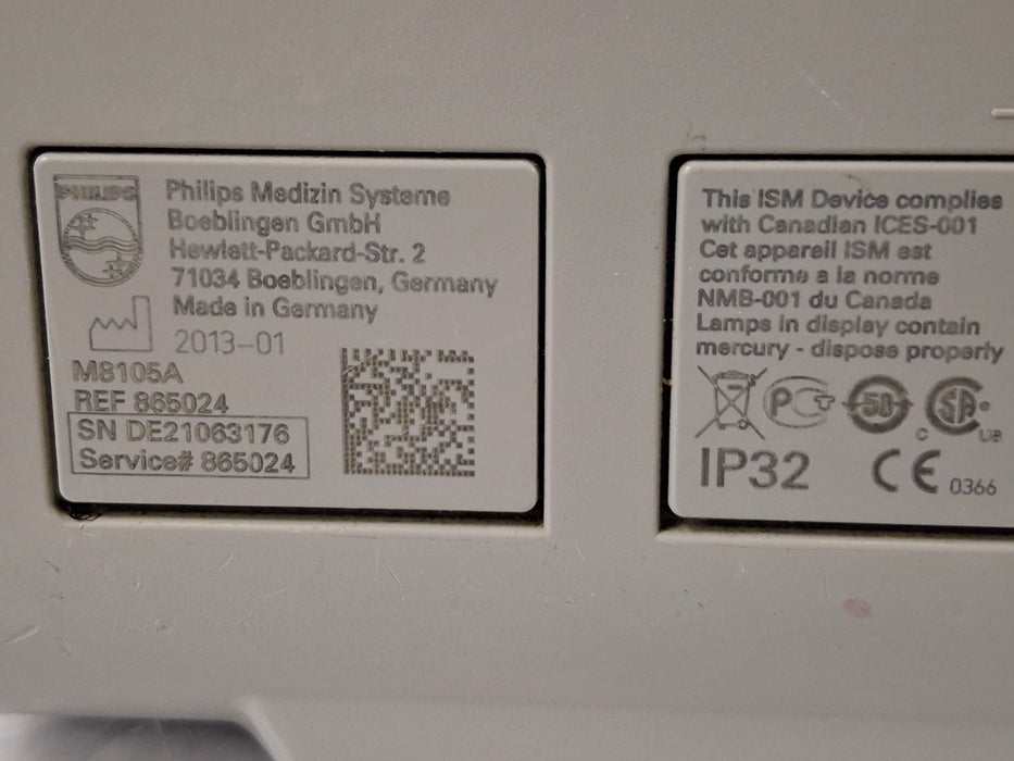 Philips Intellivue MP5 - ECG, Fast SpO2, NIBP, Press, Temp Patient Monitor