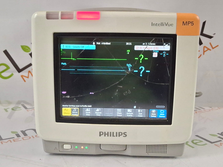 Philips Intellivue MP5 - ECG, Fast SpO2, NIBP Patient Monitor