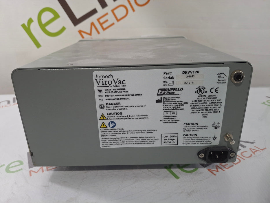 Buffalo Filter ViroVac Smoke Evacuation System