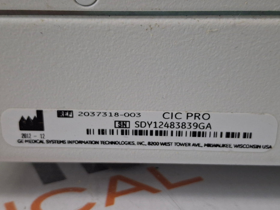 GE Healthcare MP100D CIC Pro Carescape Central Station