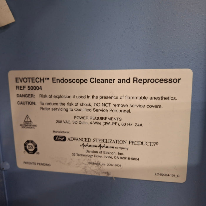 Johnson & Johnson Evotech Endoscope Cleaner