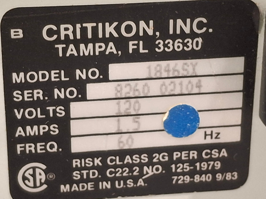 GE Healthcare Critikon 1846SX Monitor