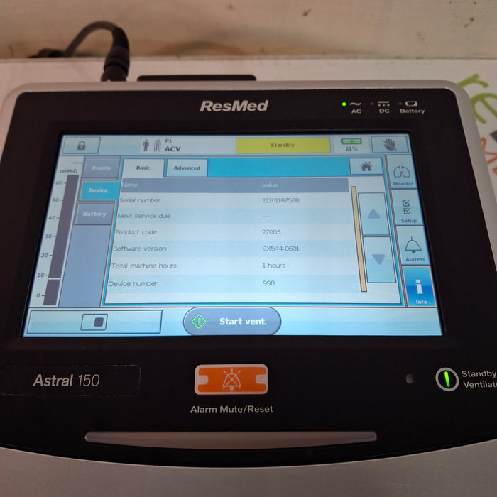 ResMed Astral 150 Portable Ventilator