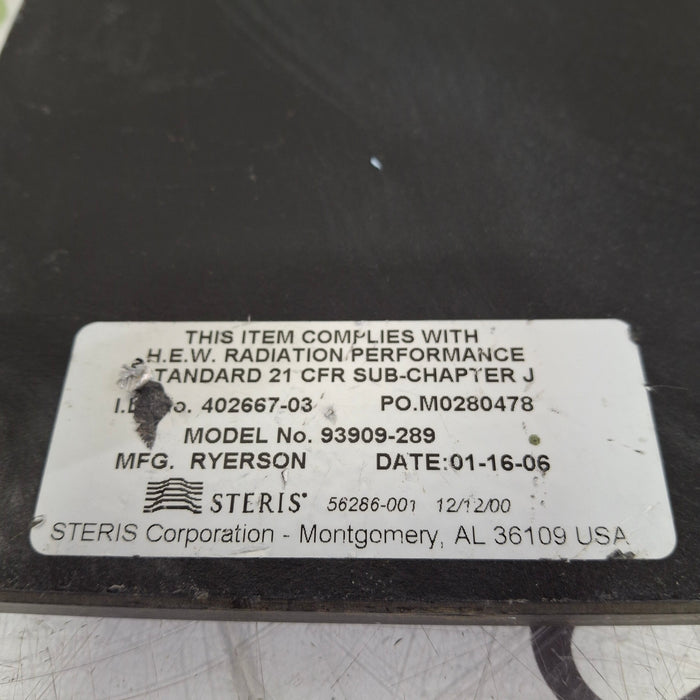 Steris 93909 X-Ray Tabletop Board