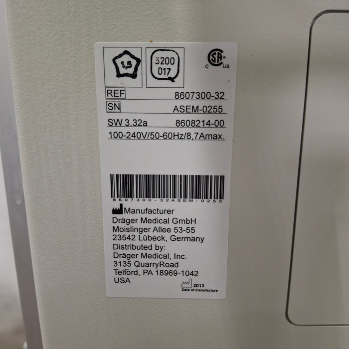 Draeger Medical Fabius MRI Anesthesia Machine