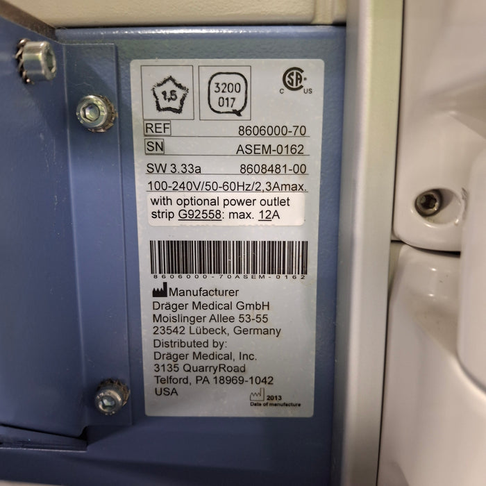 Draeger Medical Fabius Tiro Anesthesia Machine