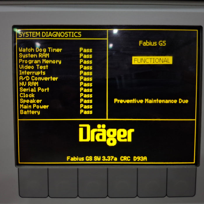 Draeger Medical Fabius Tiro Anesthesia Machine