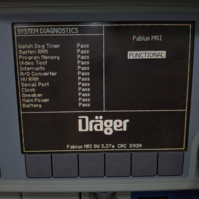 Draeger Medical Fabius MRI Anesthesia Machine