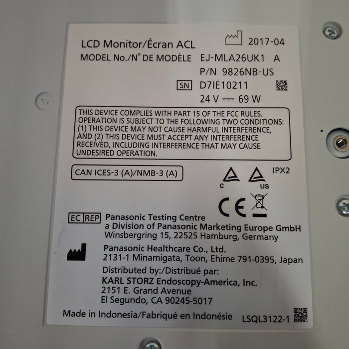 Karl Storz EJ-MLA26UK1 26" LED Surgical Display