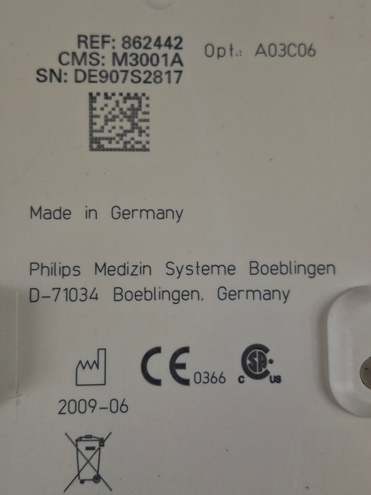 Philips M3001A-A03C06 Masimo SpO2, NIBP, ECG, Temp, IBP MMS Module