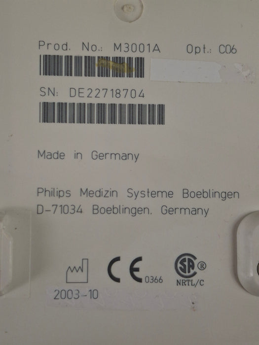 Philips M3001A-C06 Fast SpO2, NIBP, ECG, Temp, IBP MMS Module