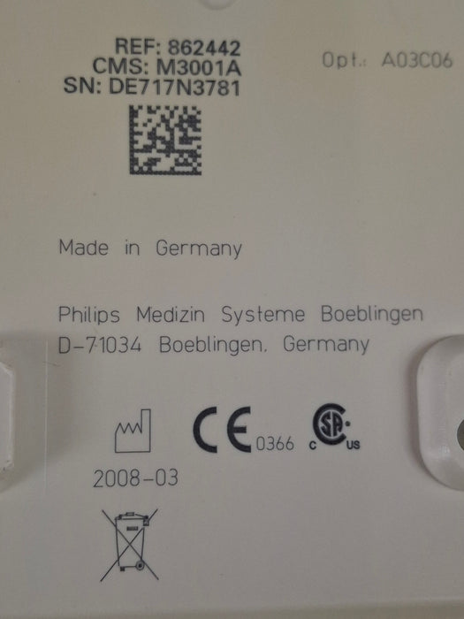 Philips M3001A-A03C06 Masimo SpO2, NIBP, ECG, Temp, IBP MMS Module