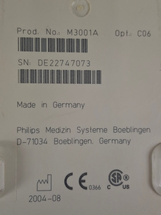 Philips M3001A-C06 Fast SpO2, NIBP, ECG, Temp, IBP MMS Module