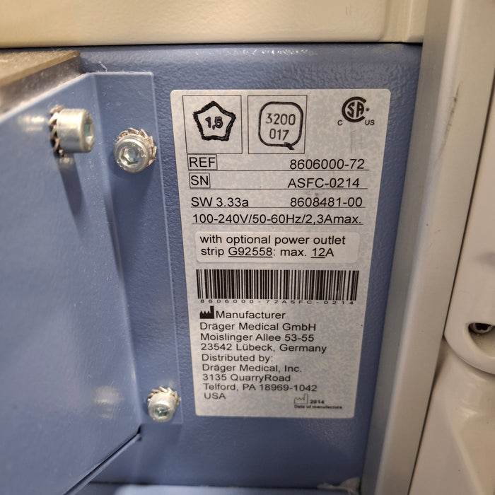 Draeger Medical Fabius Tiro Anesthesia Machine