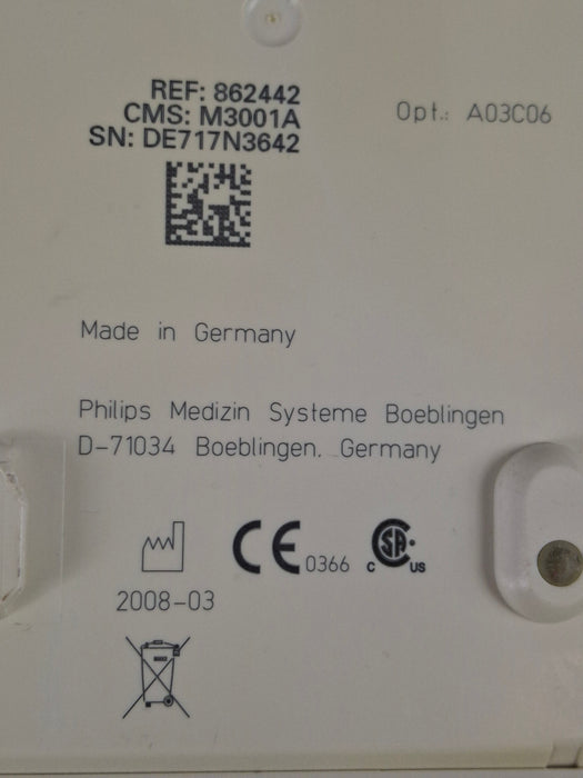 Philips M3001A-A03C06 Masimo SpO2, NIBP, ECG, Temp, IBP MMS Module