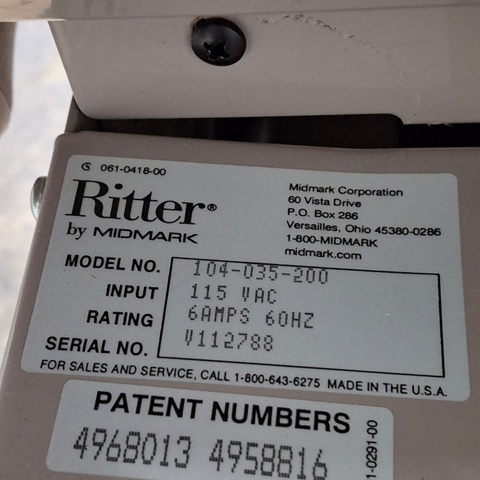 Ritter 104 Exam Table