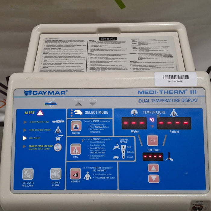 Gaymar Medi-Therm III MTA7900 Hyper/Hypothermia Machine