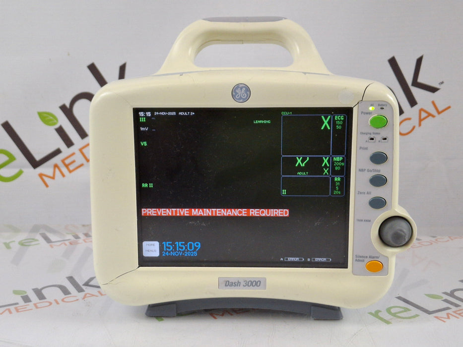 GE Healthcare Dash 3000 - GE/Nellcor SpO2 Patient Monitor