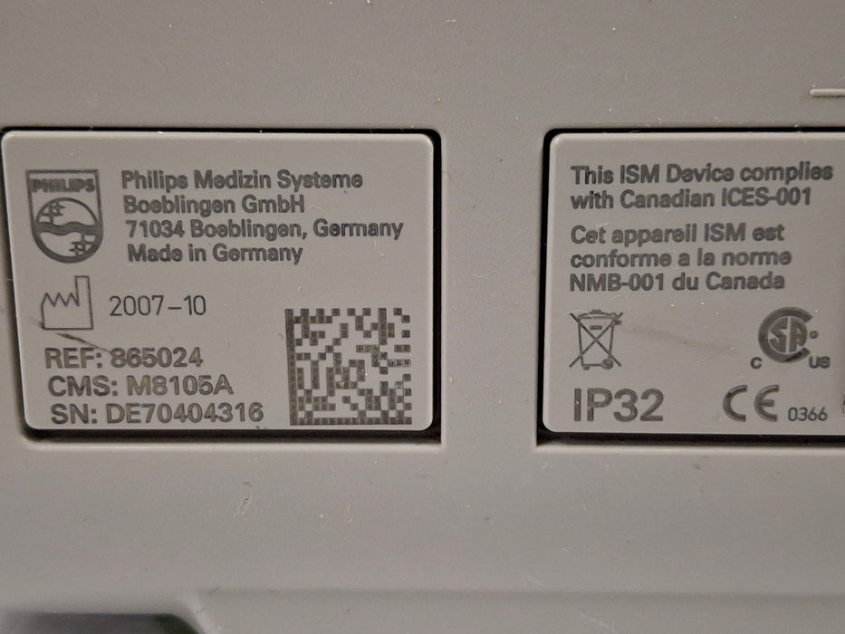 Philips Intellivue MP5 - ECG, Fast SpO2, NIBP Patient Monitor