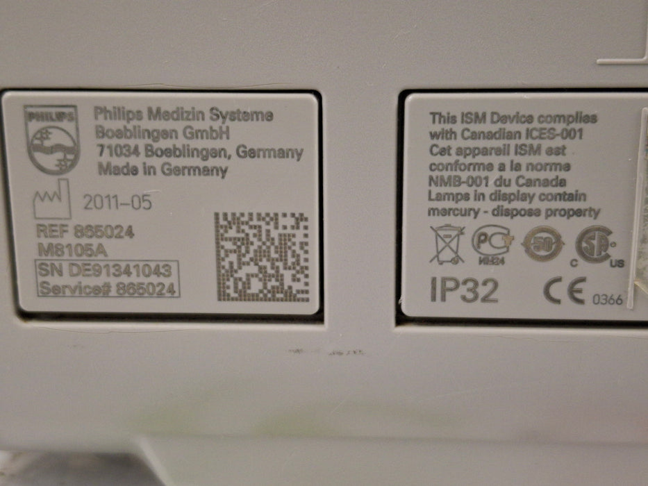 Philips Intellivue MP5 - ECG, Fast SpO2, NIBP Patient Monitor