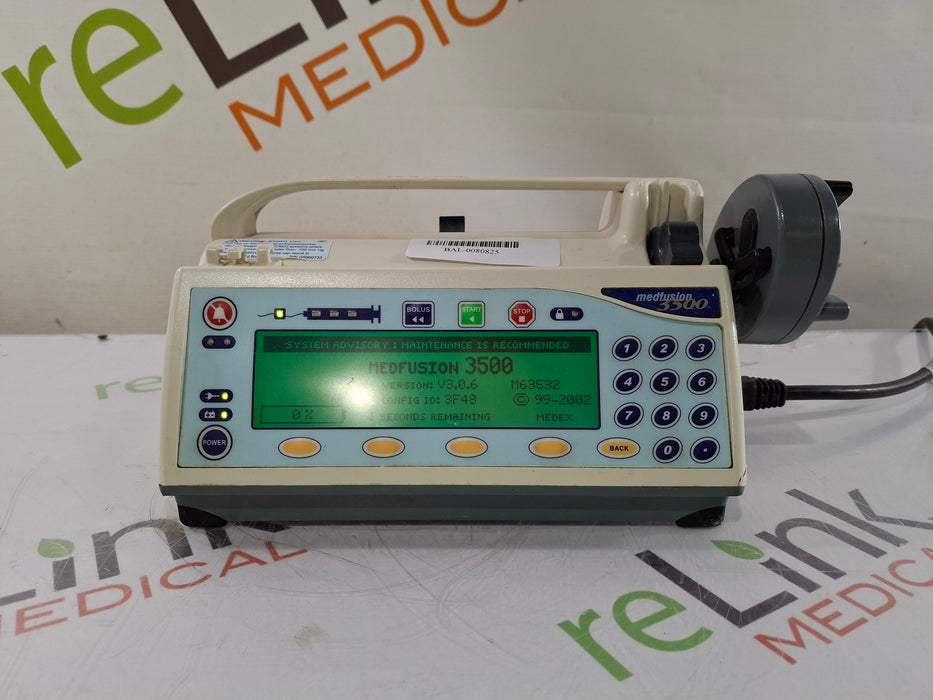 Smiths Medical Medfusion 3500 Version 3 Syringe Infusion Pump