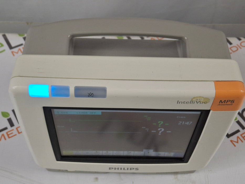 Philips IntelliVue MP5 Anesthesia SpO2, ECG, NIBP, IBP, Temp Patient Monitor