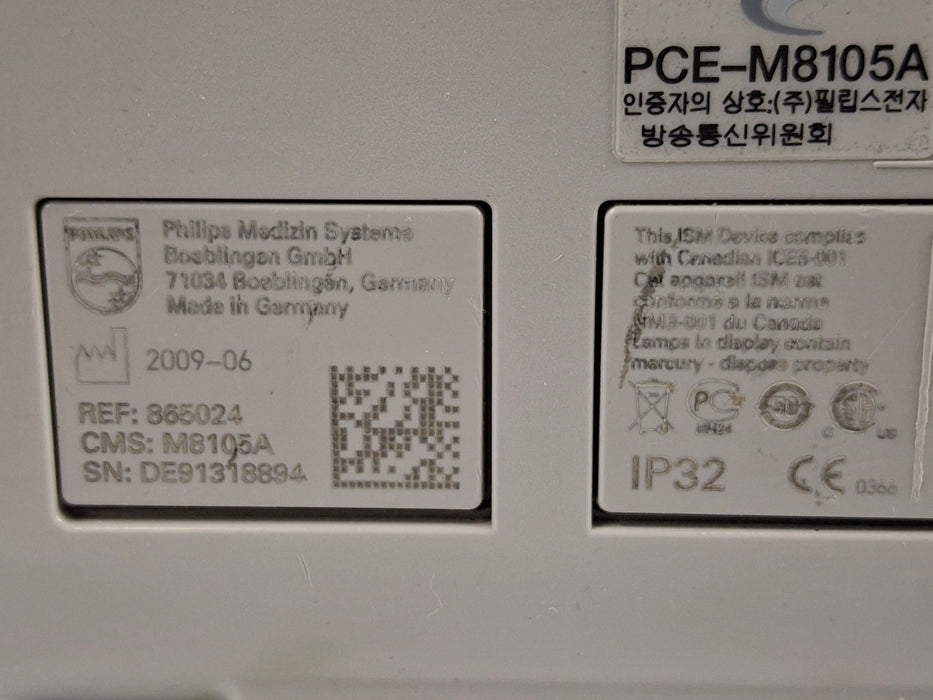 Philips IntelliVue MP5 Anesthesia SpO2, ECG, NIBP, IBP, Temp Patient Monitor