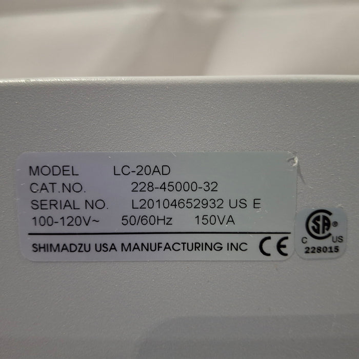 Shimadzu LC-20AD Prominence Liquid Chromograph