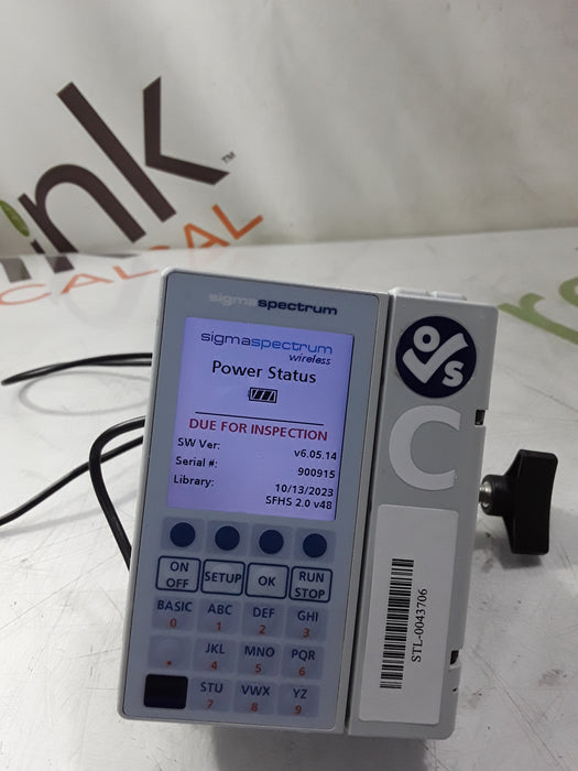 Baxter Sigma Spectrum 6.05.14 without Battery Infusion Pump