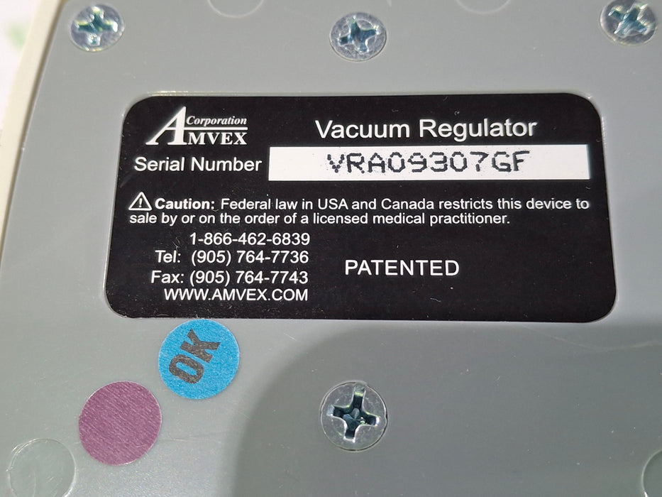 Amvex Vacuum Regulator