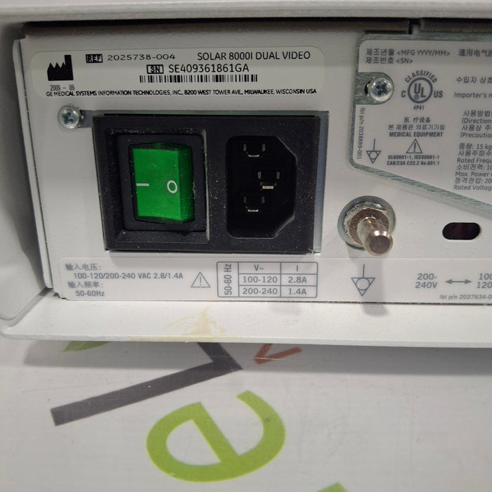 GE Healthcare Solar 8000i Patient Monitor