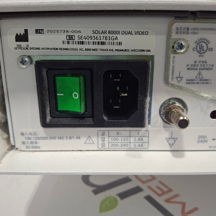 GE Healthcare Solar 8000i Patient Monitor