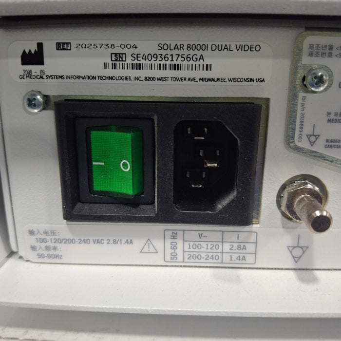 GE Healthcare Solar 8000i Patient Monitor