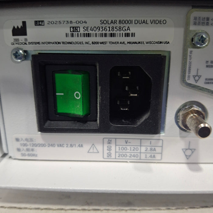 GE Healthcare Solar 8000i Patient Monitor