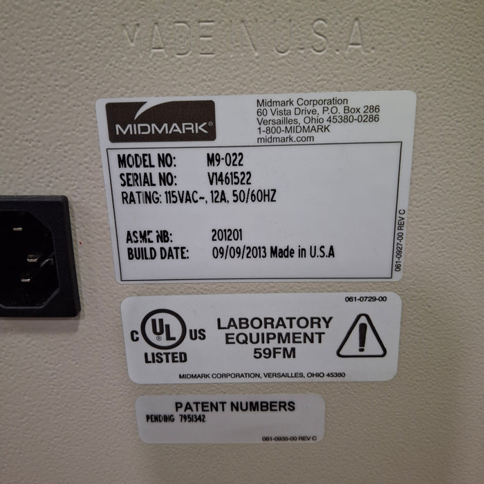Midmark Ritter M9-022 UltraClave Autoclave Sterilizer